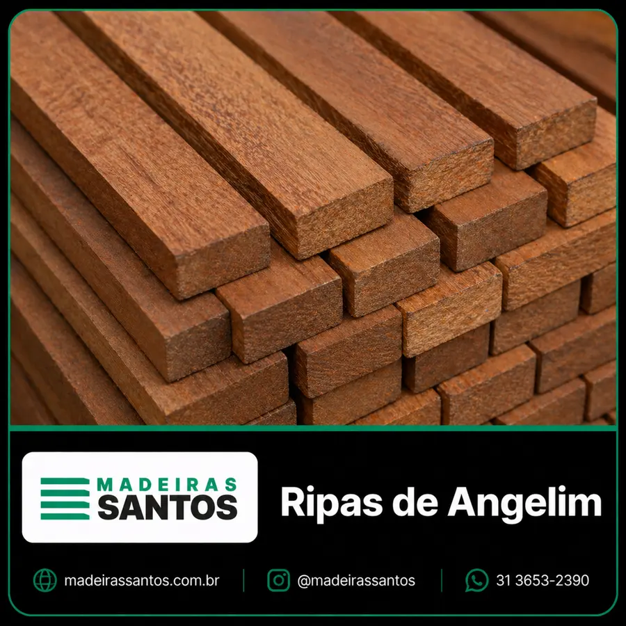 Ripas de Angelim para telhado, cobertura e construção