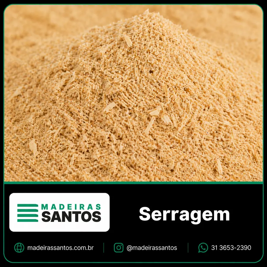 Serragem de madeira para uso geral disponível sob consulta