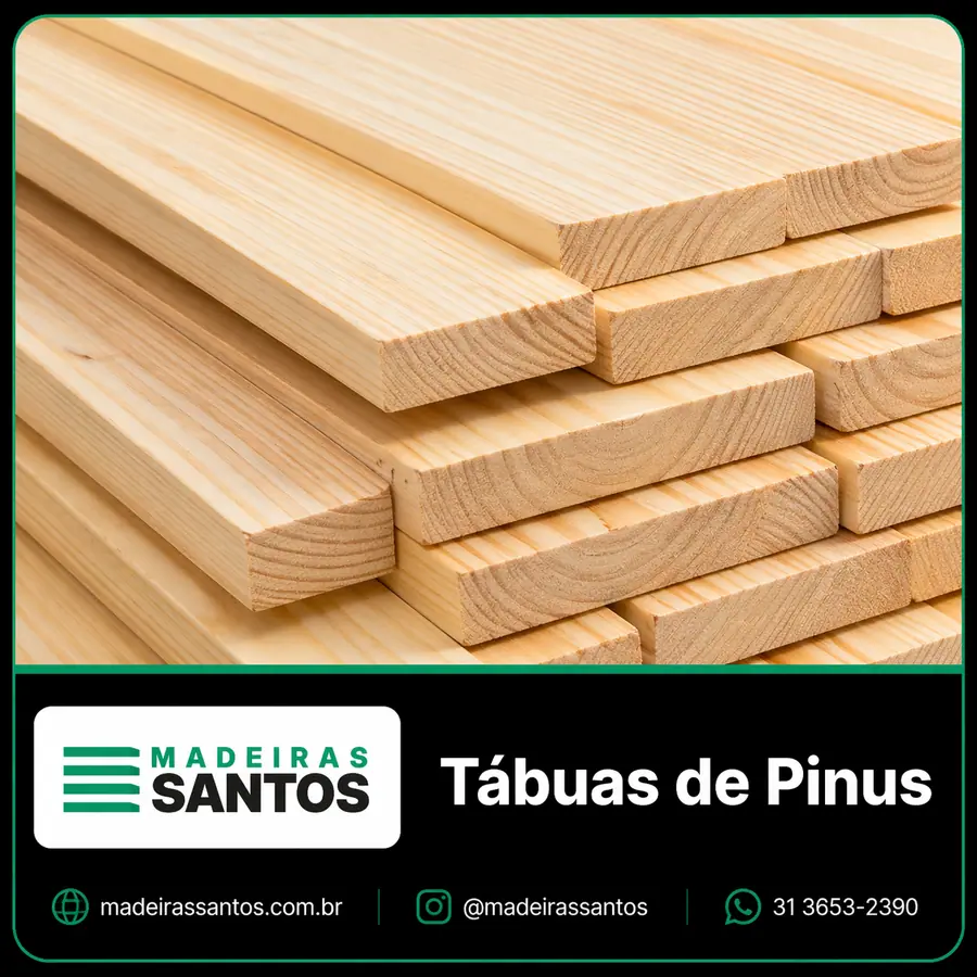 Tábuas, ripas e caibros disponíveis na Madeiras Santos