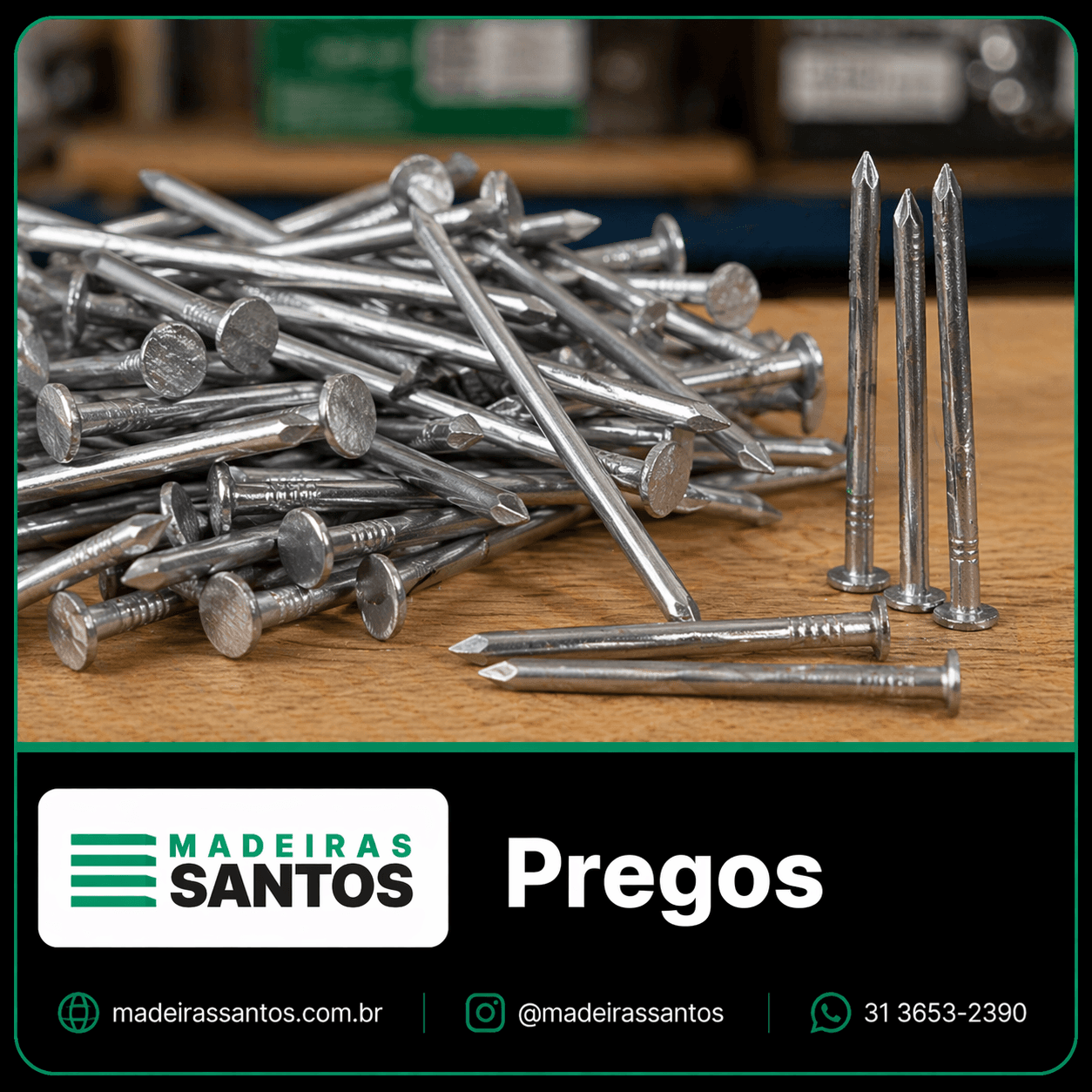 Materiais de apoio para obra e uso geral disponíveis na Madeiras Santos